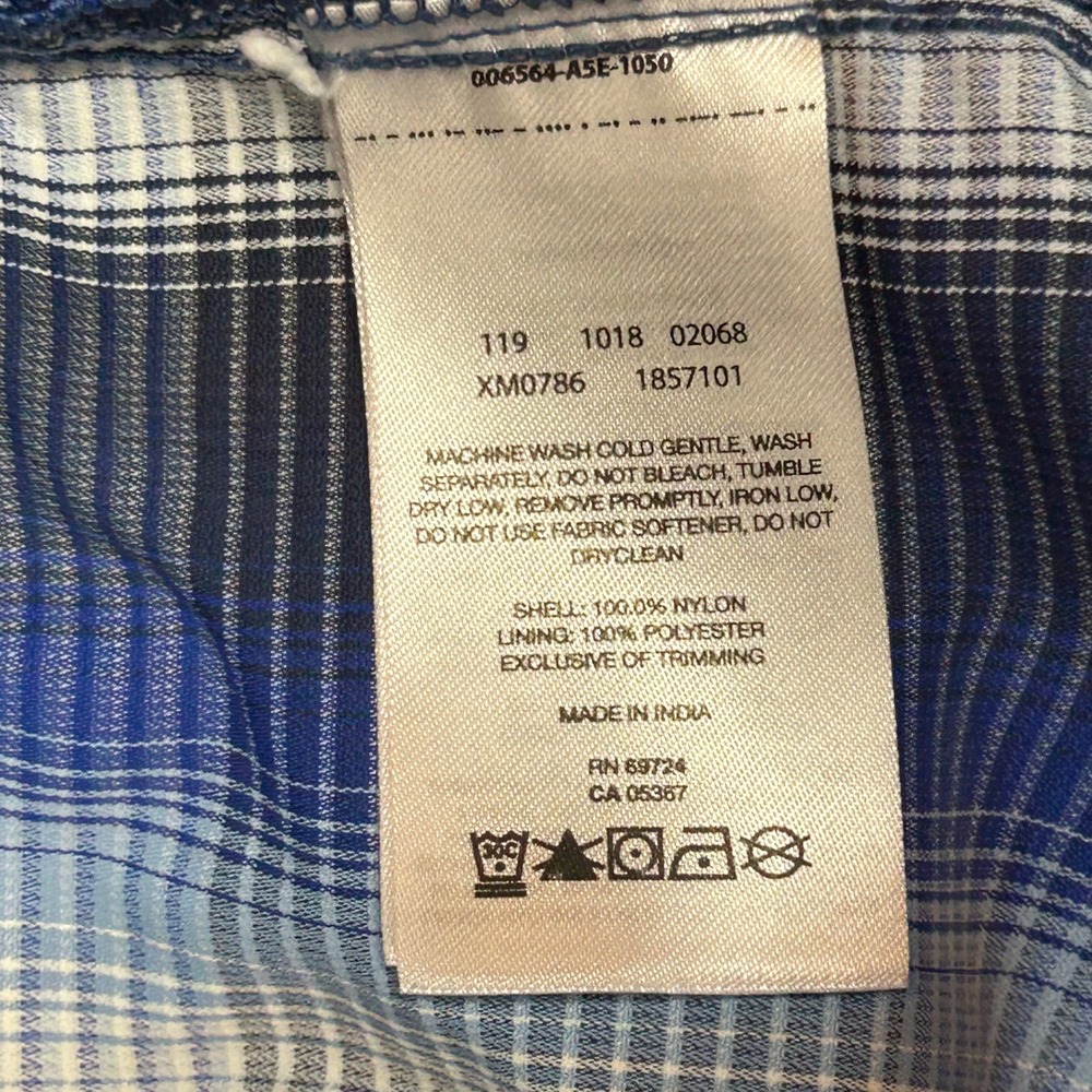 Columbia Mens Omni-Shade Blue Plaid Short Sleeve Button Down Shirt XXL vented - Picture 6 of 9